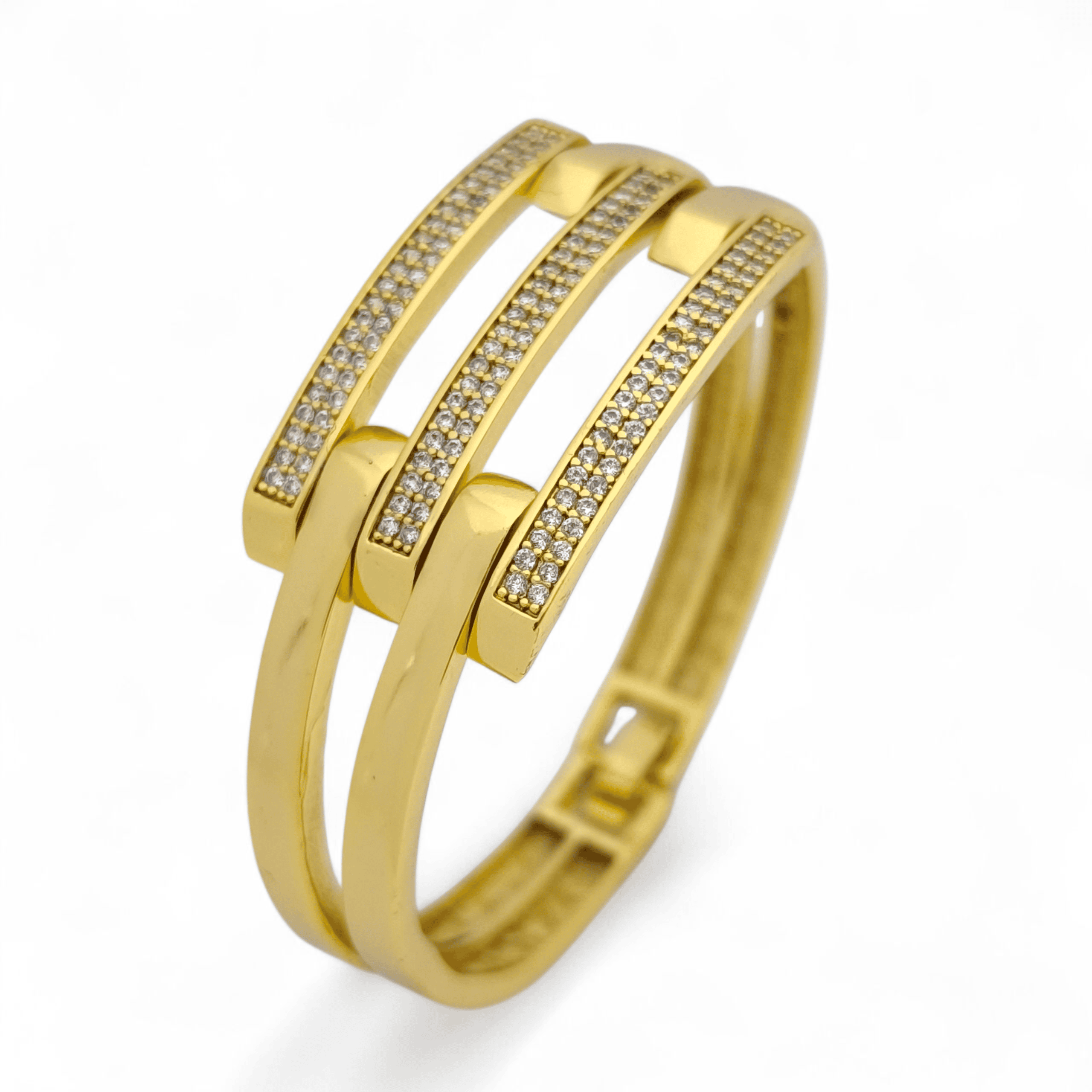 ALTIN KAPLAMA - 3 LÜ TAŞLI KABURGA